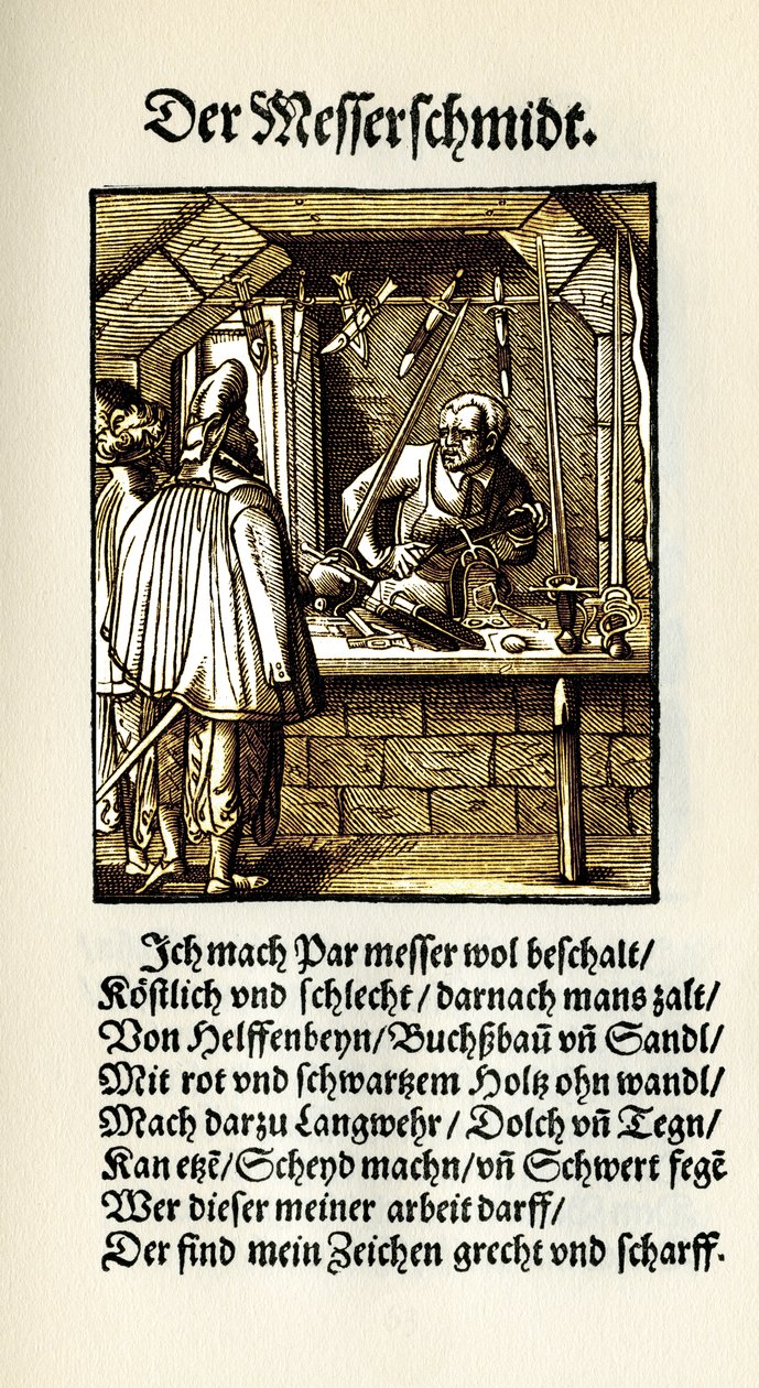 Fabricante de espadas de Jost Amman