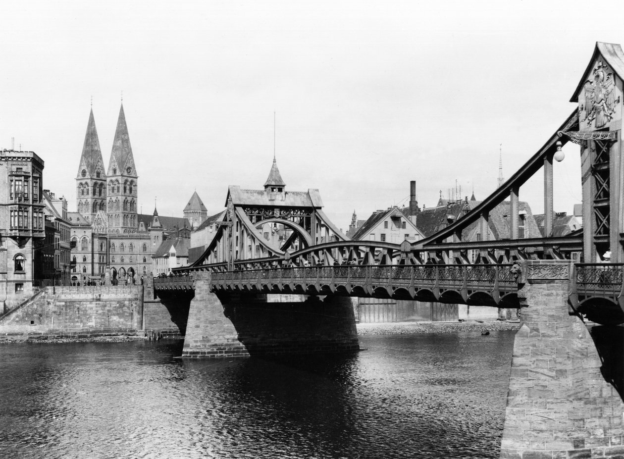 Puente Weser, Bremen, c.1910 de Jousset