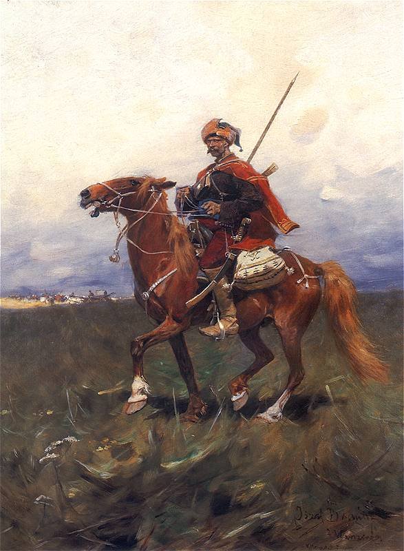 Cosaco a caballo de Jozef Brandt