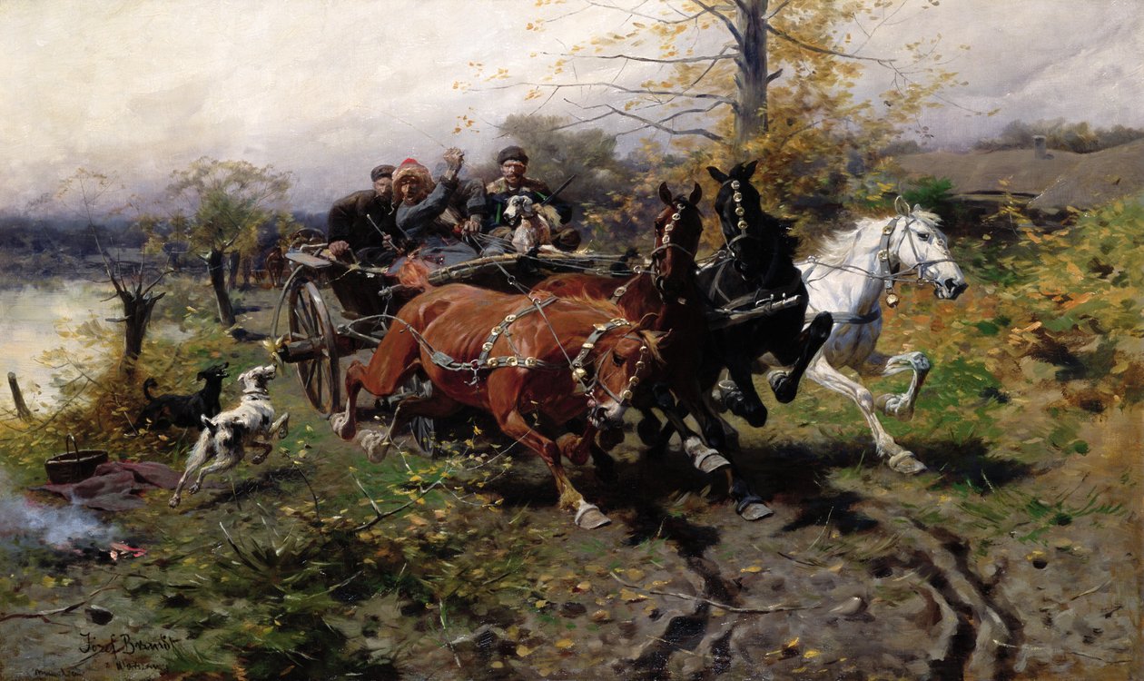 Carro veloz, c.1900 de Jozef Brandt