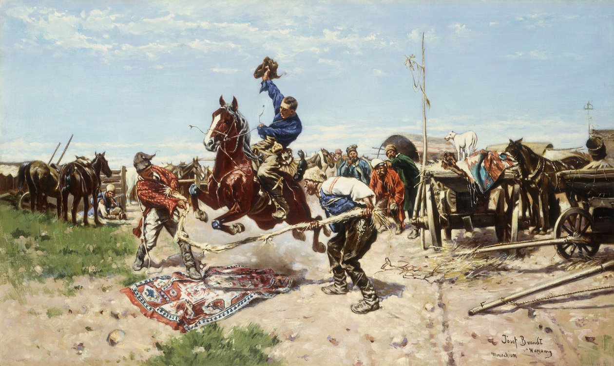 Cosacos jugando de Jozef Brandt