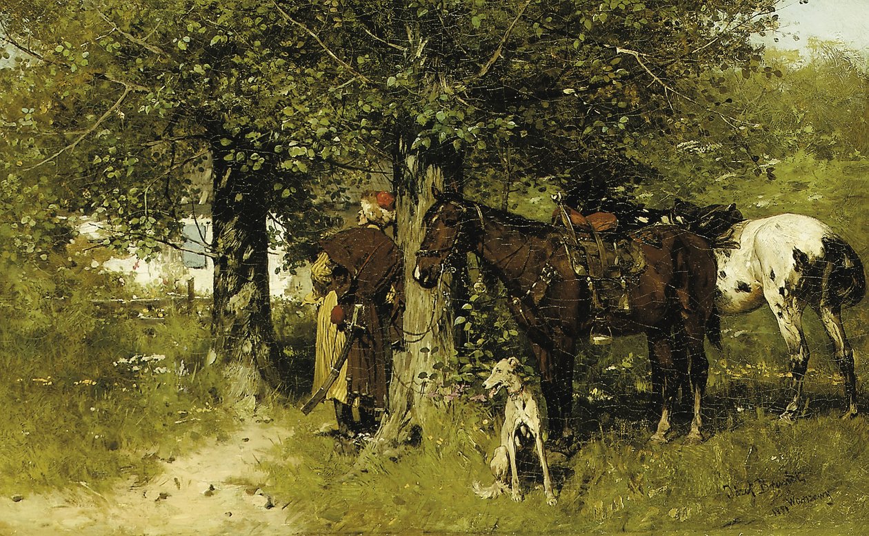 El encuentro, 1881 de Jozef Brandt