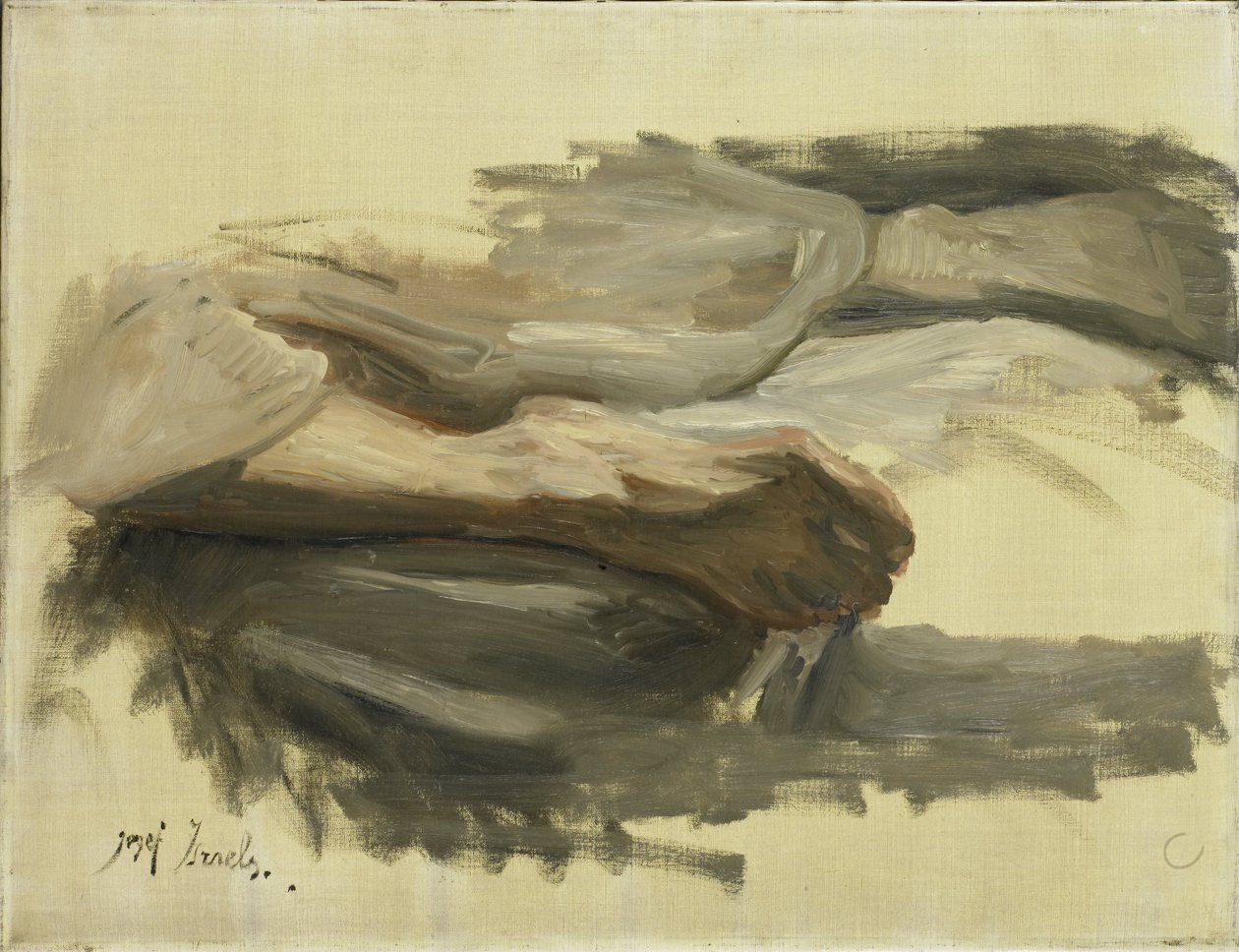 Las piernas de Saúl de Jozef Israëls (signed by artist)