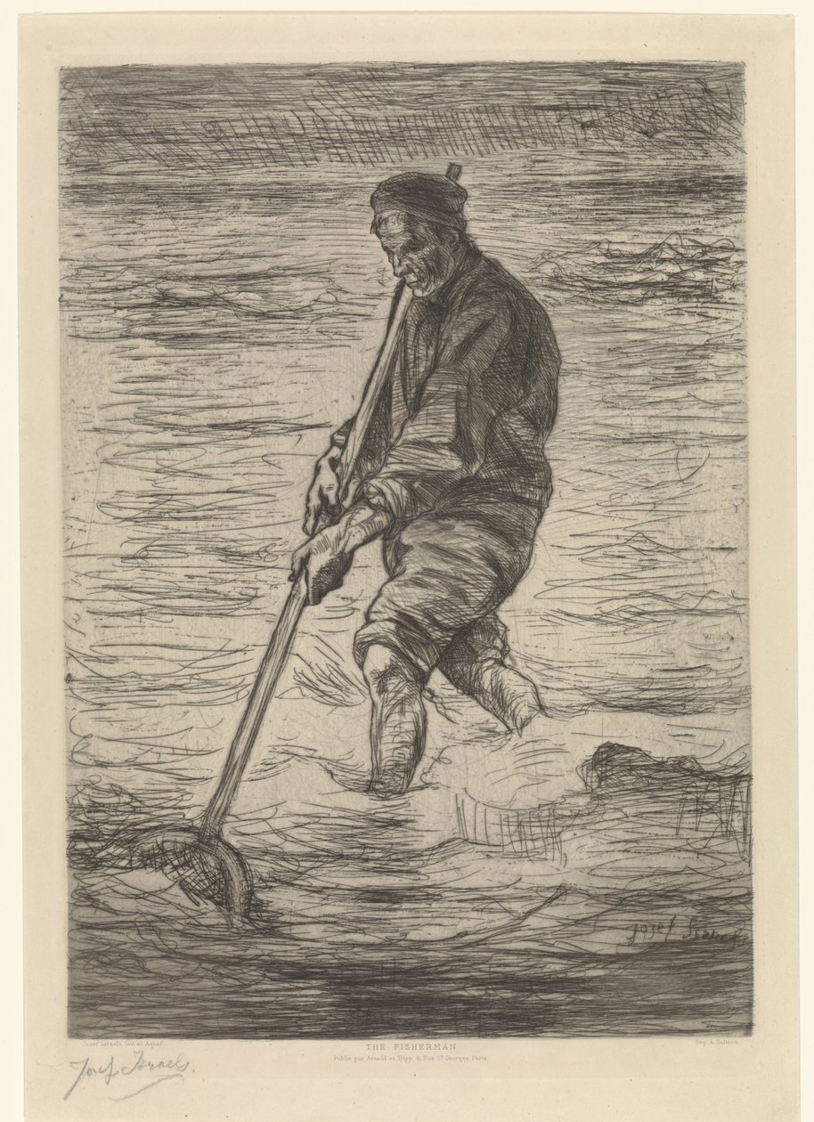 El pescador de conchas El pescador (título sobre el objeto) de Jozef Israëls