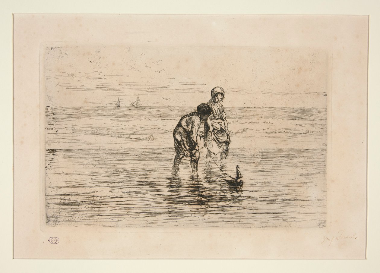 niños en la playa de Jozef Israëls