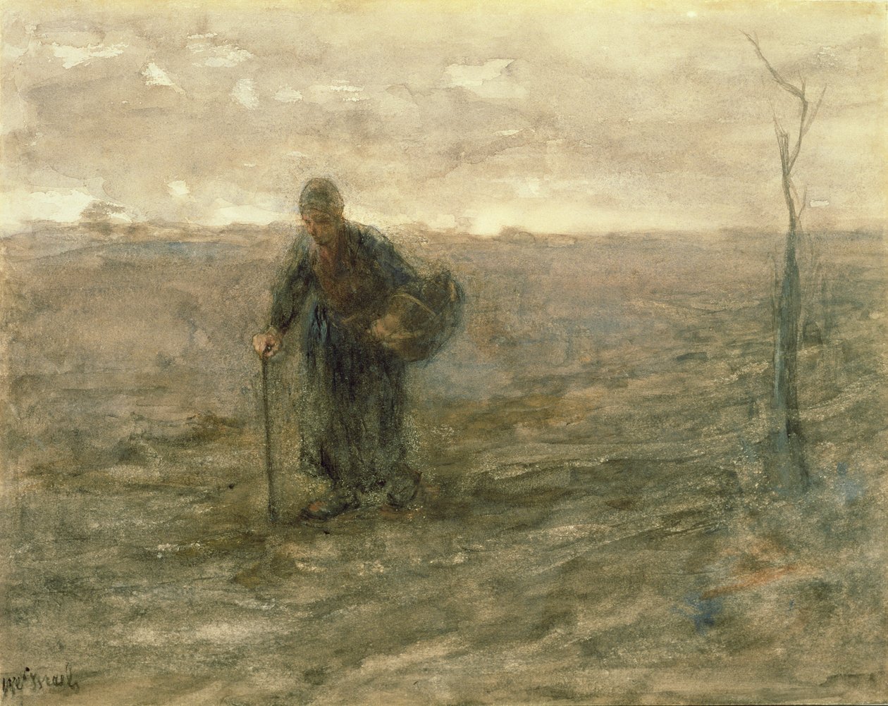 Anciana en el páramo de Jozef Israëls