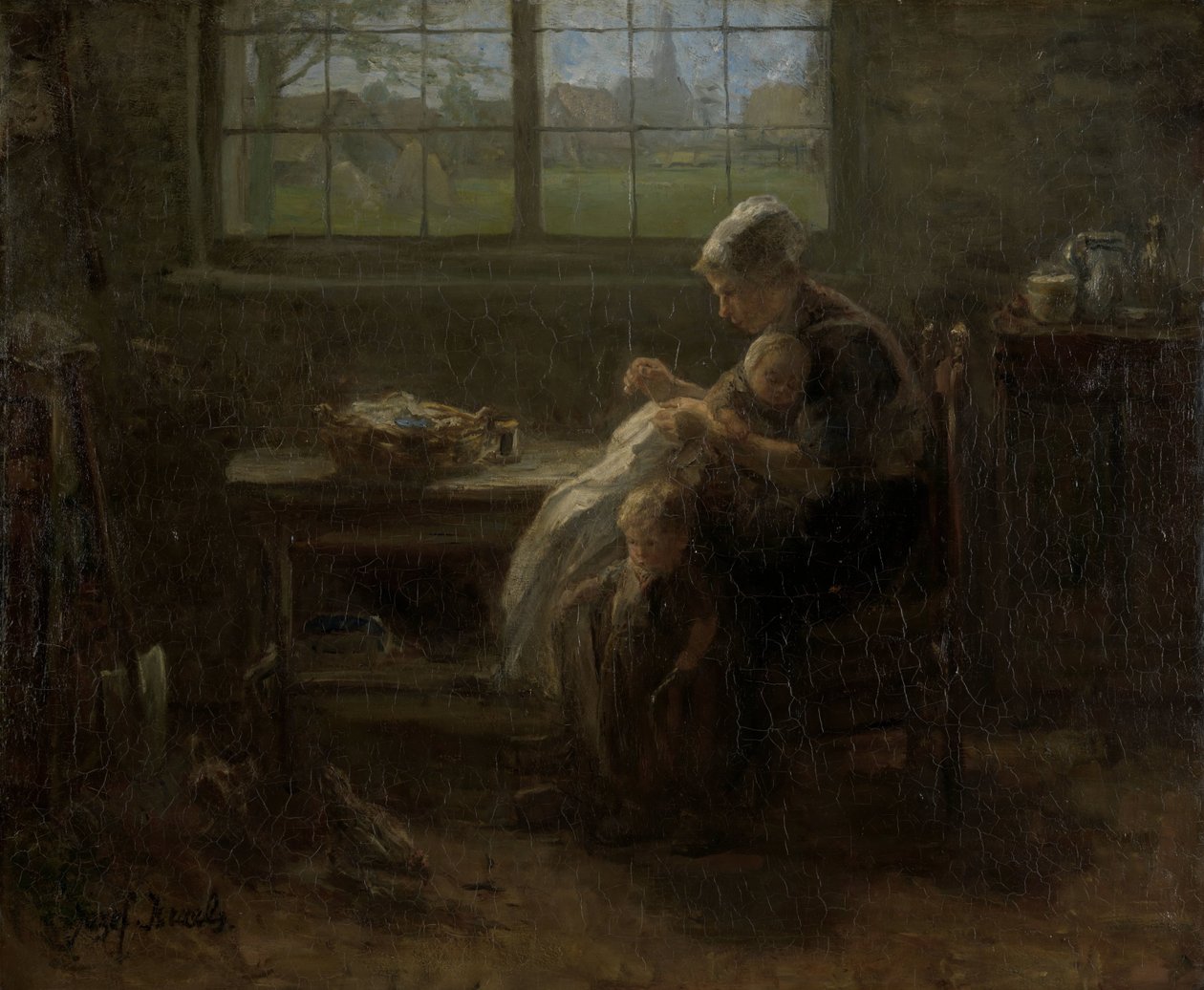 La alegría de la maternidad" (título original) de Jozef Israëls