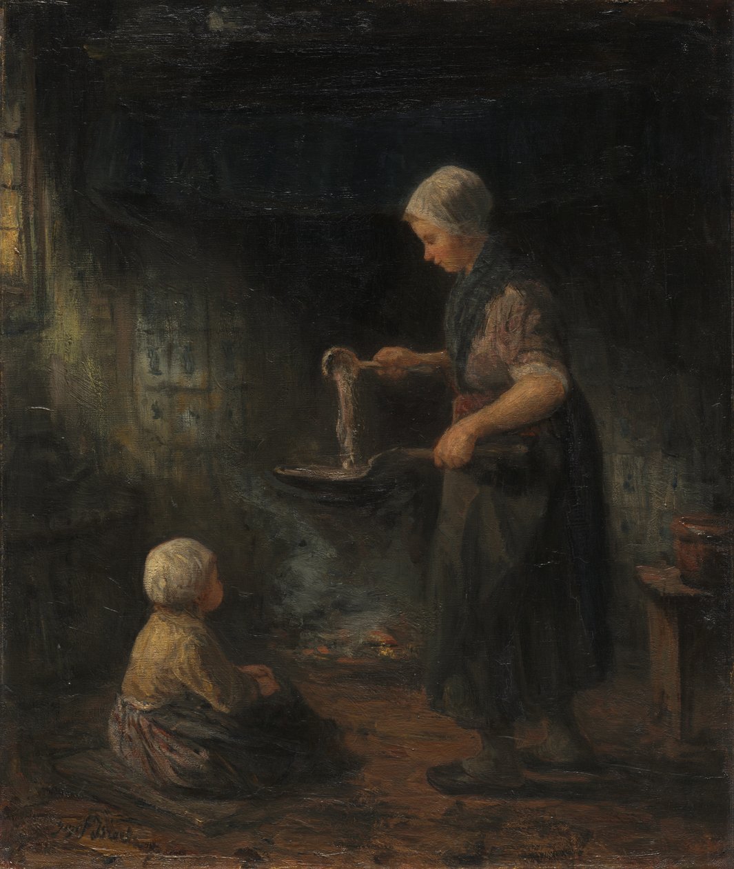 Los Panqueques, c. 1875 de Jozef Israëls