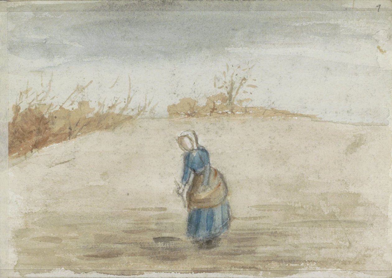 Mujer en el campo de Jozef Israëls