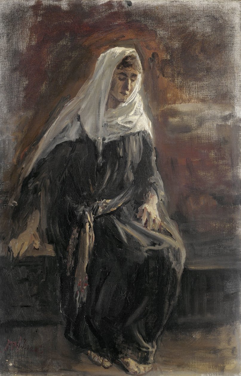 Mujer sentada, probablemente Michal de Jozef Israëls
