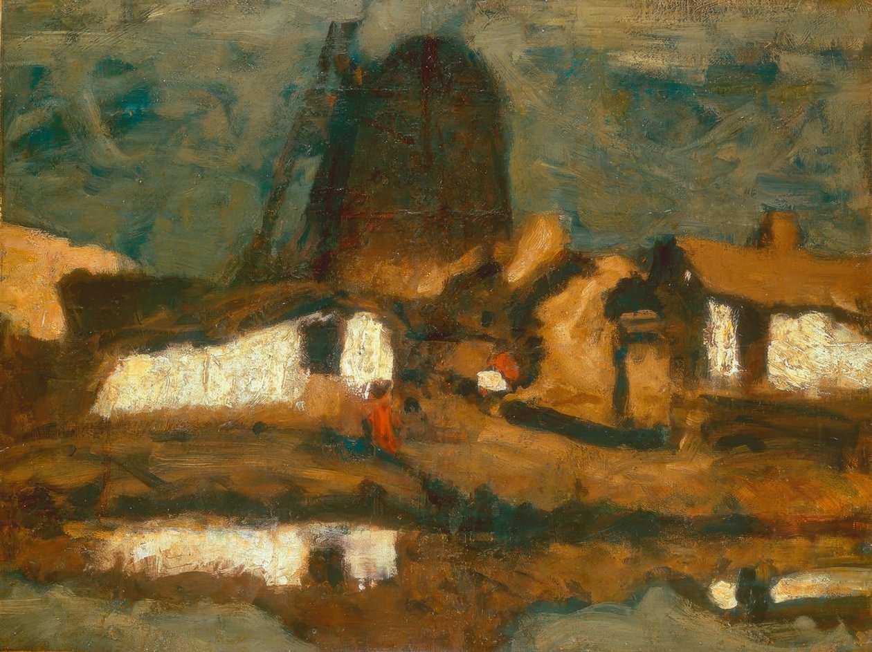 Paisaje con molino de viento de Jozef Koszta