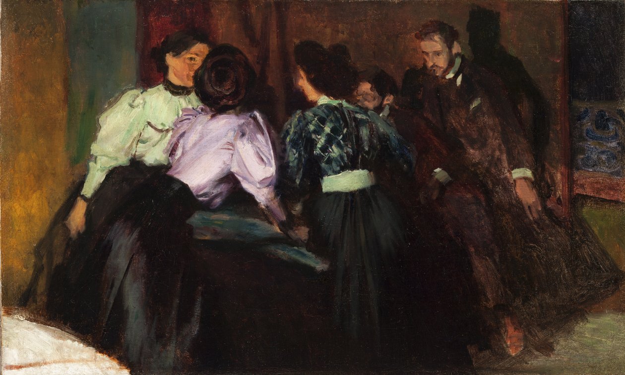 Boceto para el cuadro "Conversación de Józef Mehoffer