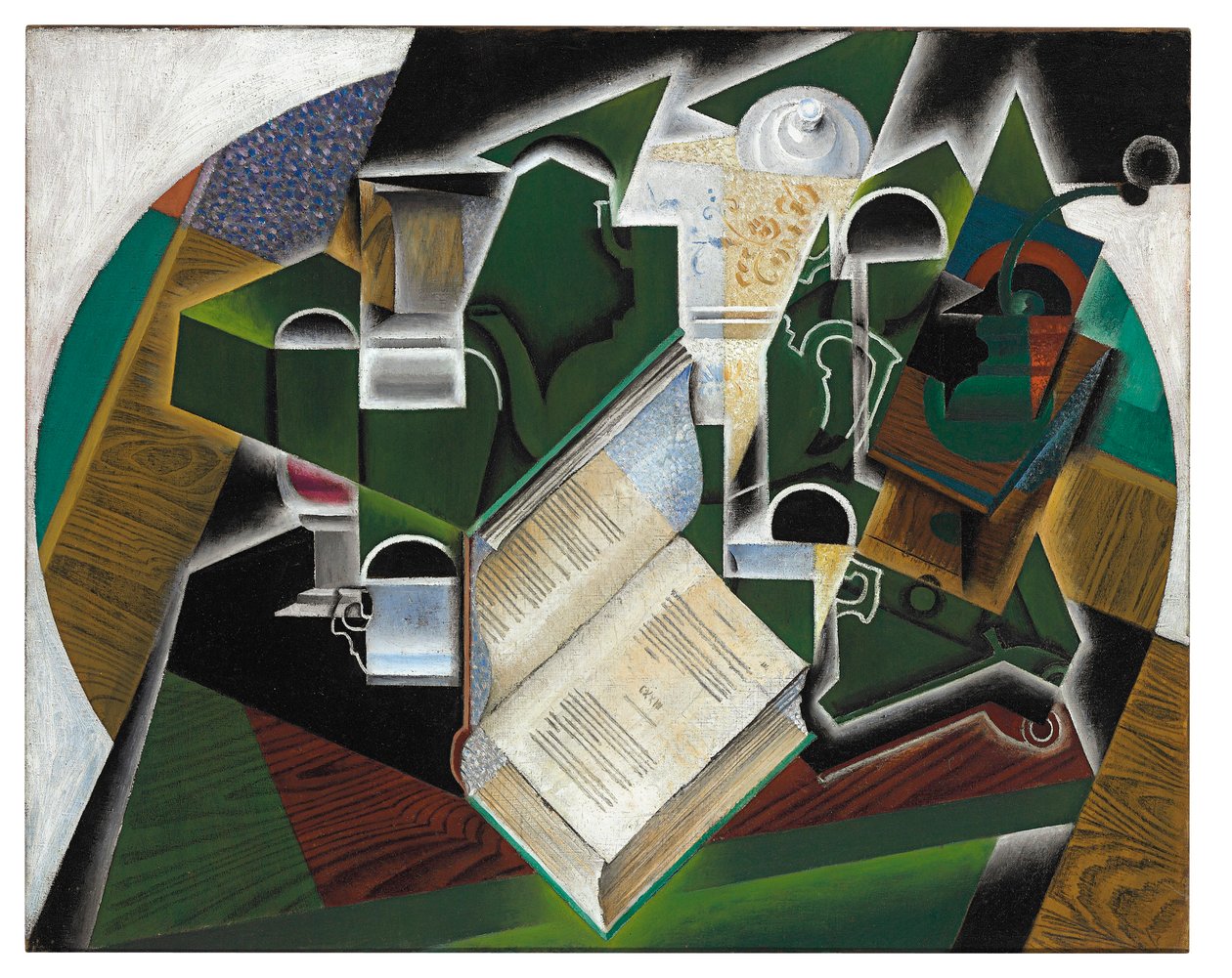 Libro, Pipa y Gafas de Juan Gris