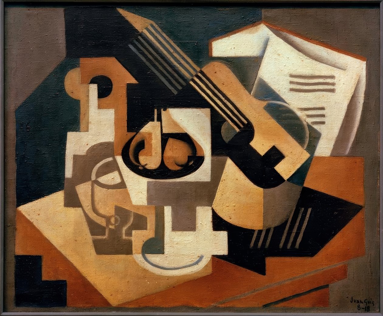 Guitarra y frutero de Juan Gris
