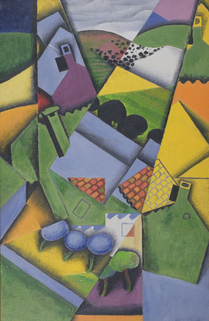 Paisaje y casas en Ceret de Juan Gris