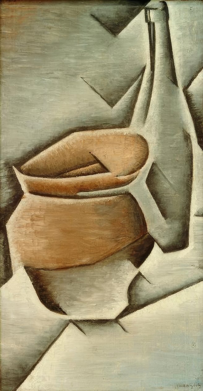 Olla y botella de Juan Gris