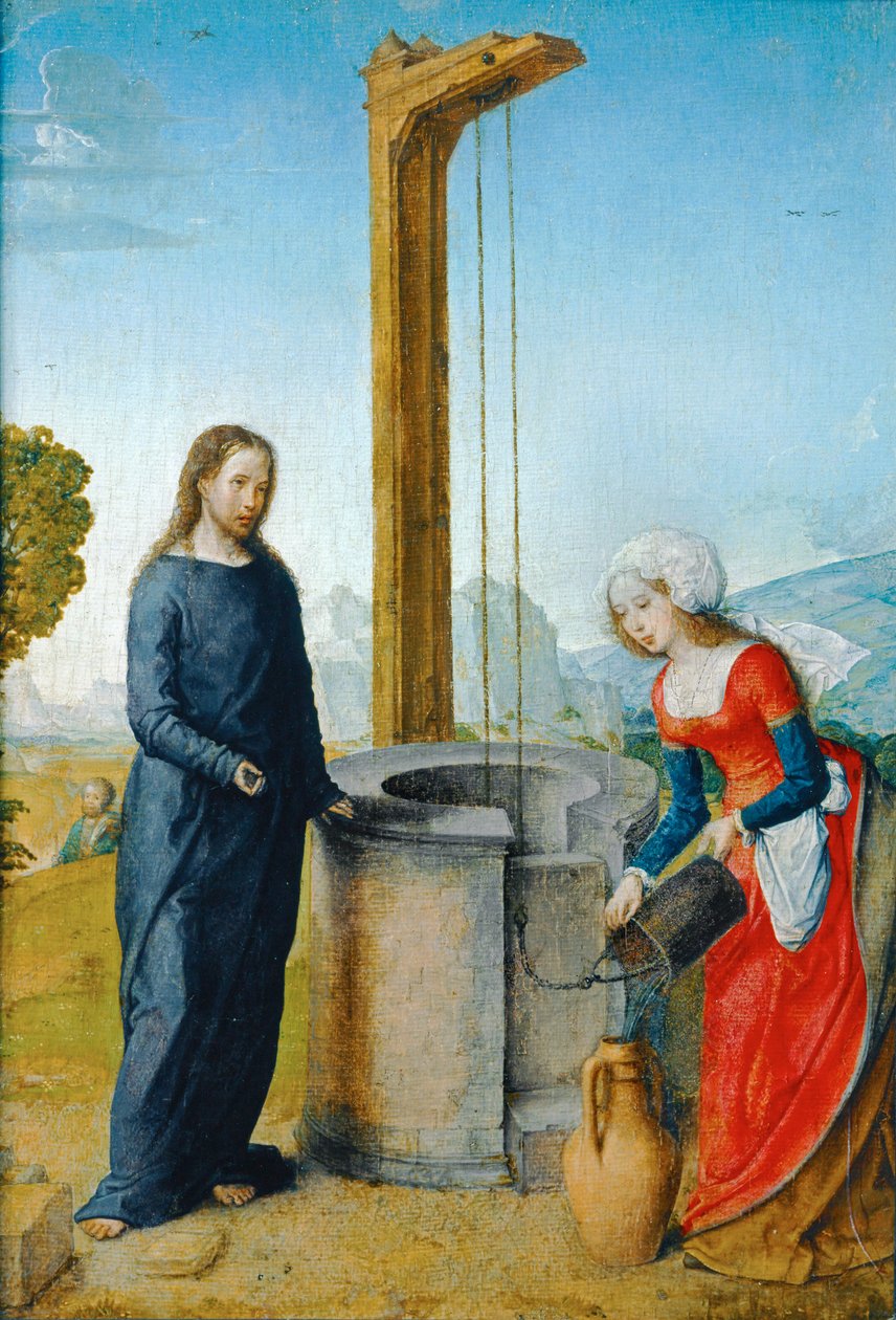 Cristo y la Samaritana ... de Juan de Flandes