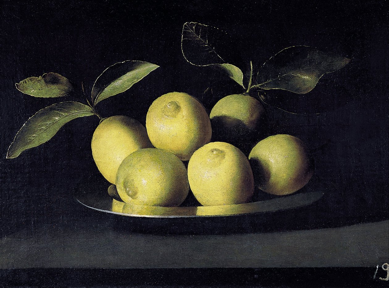 Bodegón de limones de Juan de Zurbaran