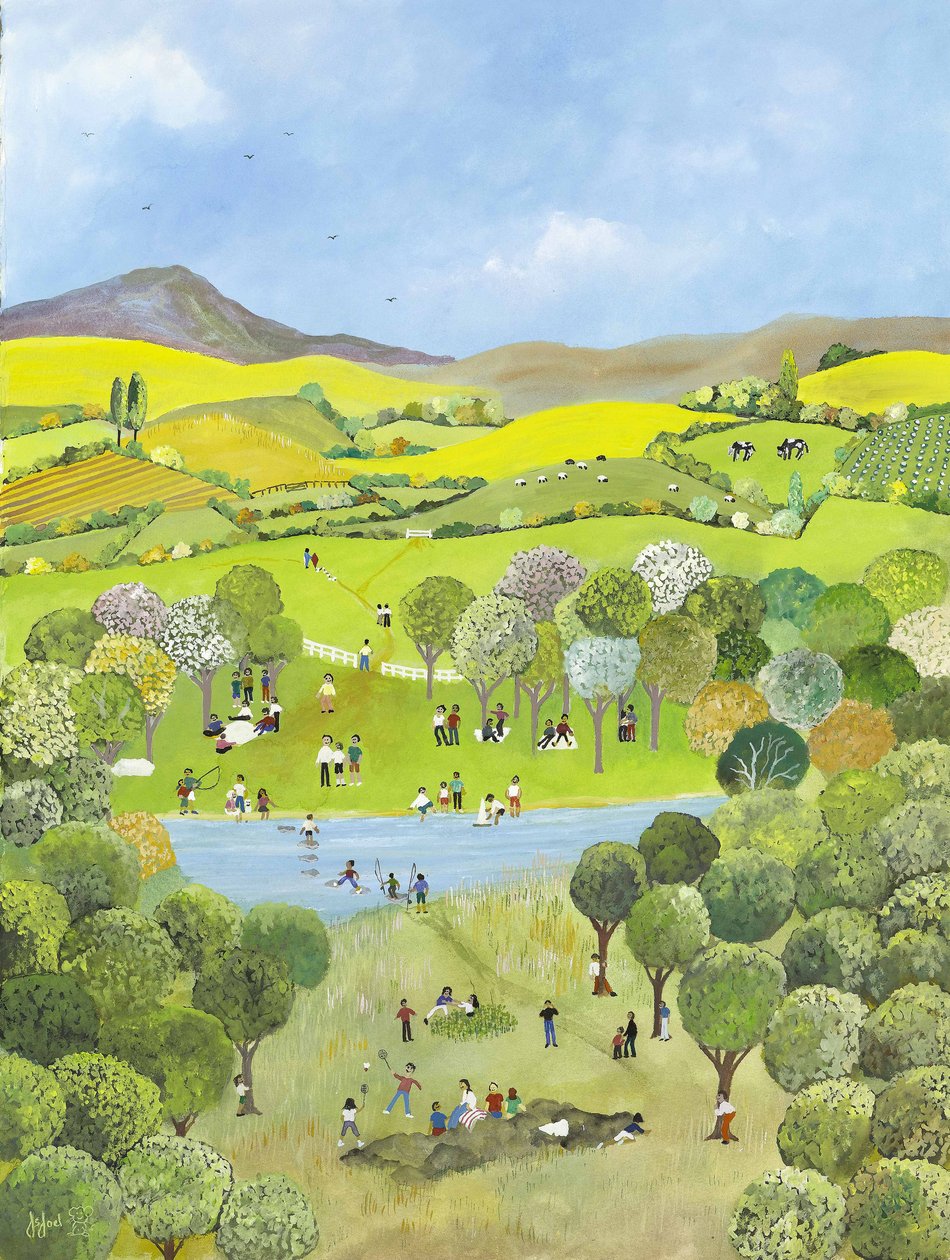 Picnics dominicales, 2009 (Gouache sobre papel) de Judy Joel