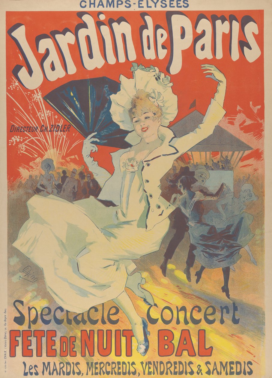 Champs-Elysées. Jardin de Paris, 1890 de Jules Cheret