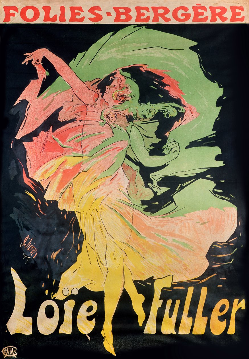 Folies Bergere: Loie Fuller, Francia, 1897 de Jules Cheret