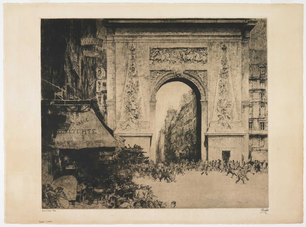Porte Saint-Denis, París, 1928 de Jules de Bruycker