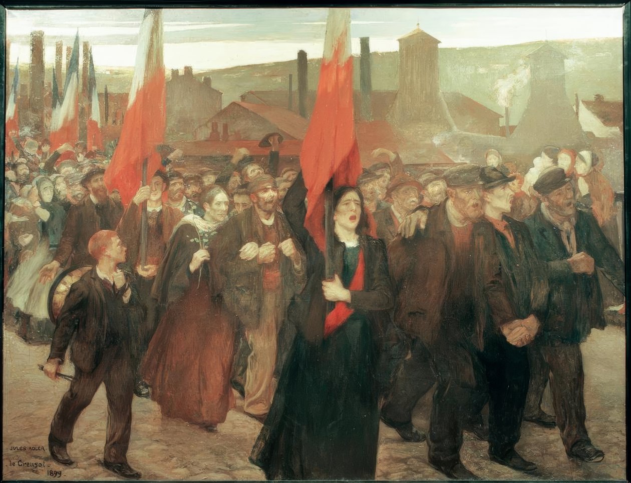 Huelga en Le Creusot de Jules Adler