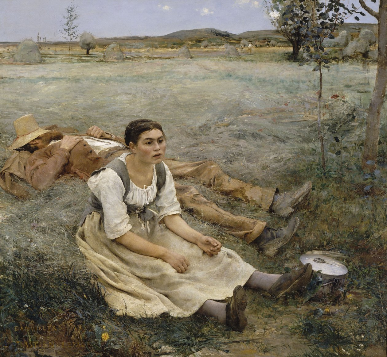 Francés: Les foins Hay Making de Jules Bastien Lepage