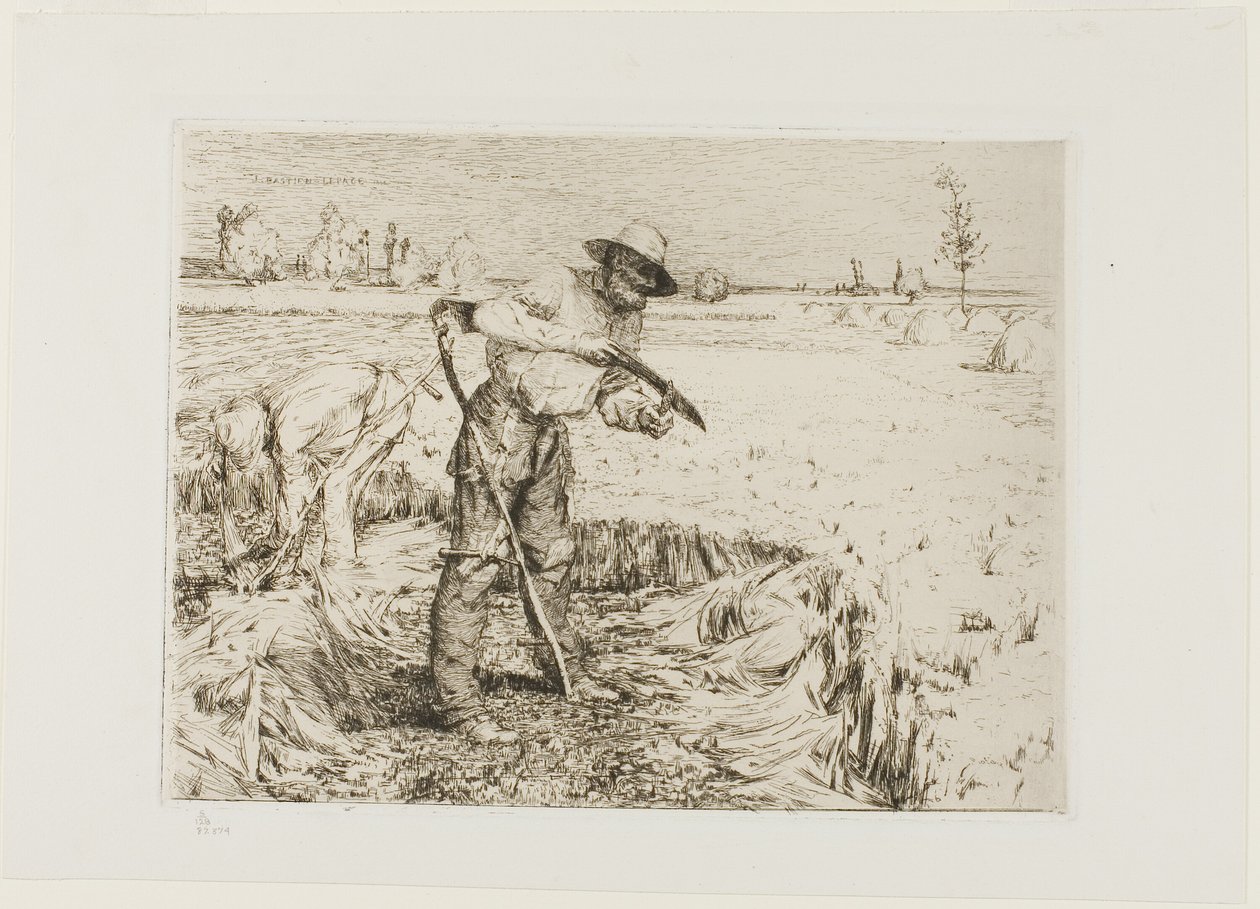 Segador afilando una guadaña de Jules Bastien Lepage