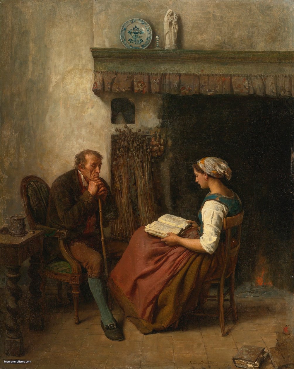 Jules Breton, 1865 - Lectura de Jules Breton