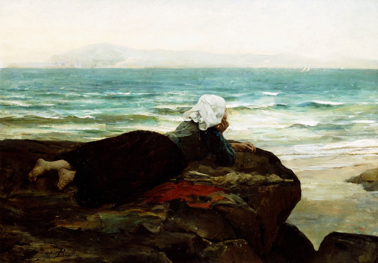 Mirando al mar de Jules Breton