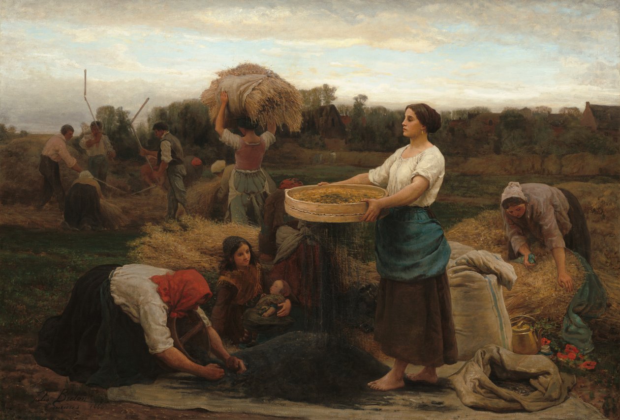 Cosecha de colza, 1860 de Jules Breton