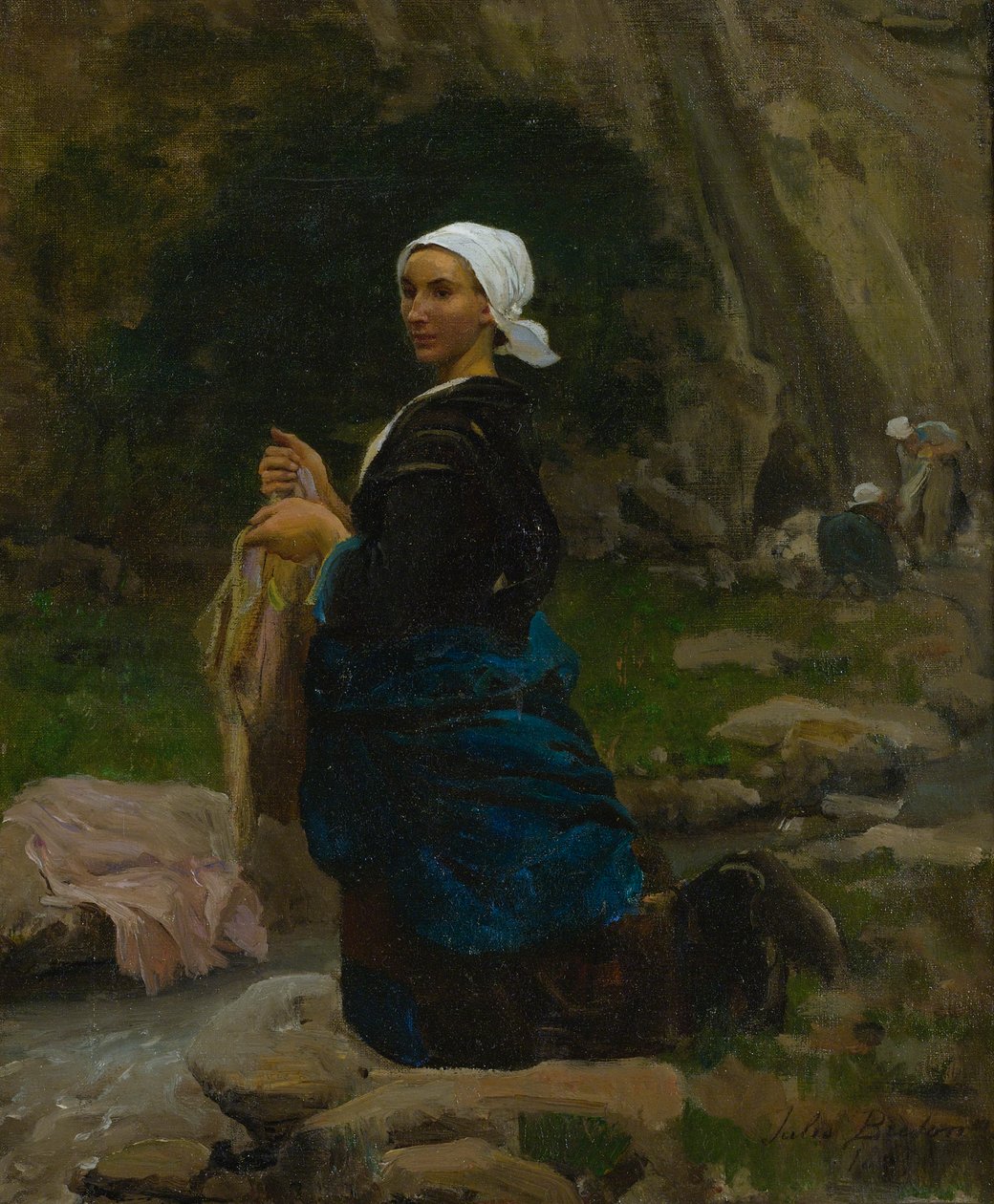 Lavandera en Bretaña de Jules Breton