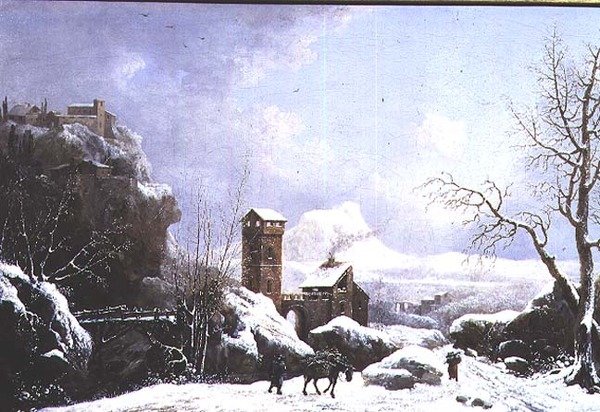 Paisaje de invierno de Jules Cesar Denis van Loo