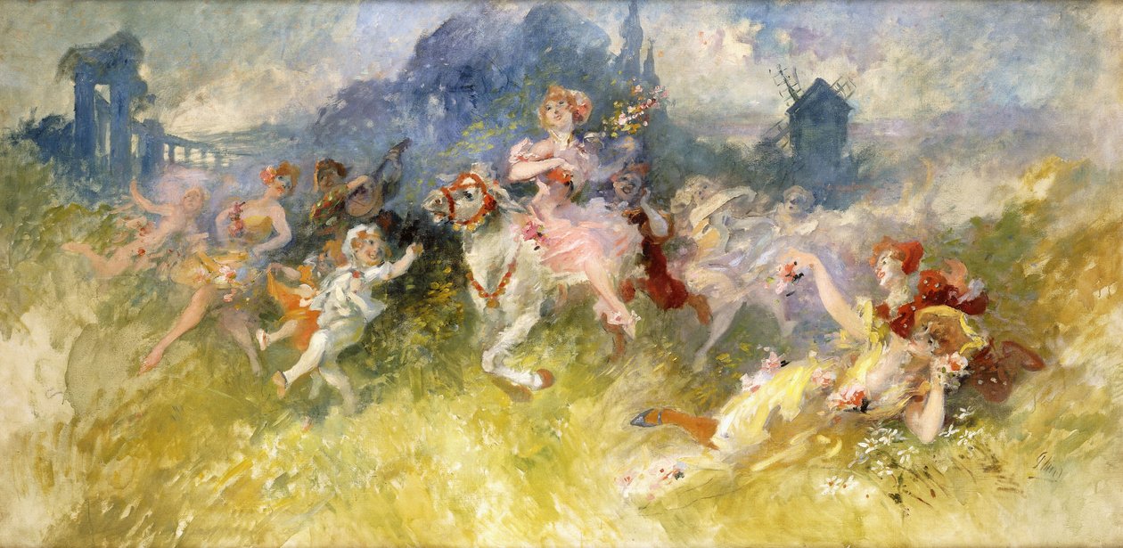 Una fiesta campestre de Jules Cheret