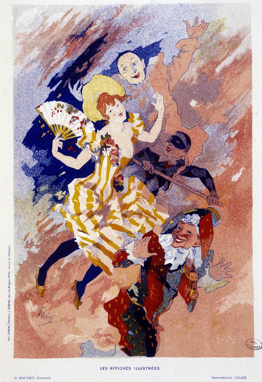 Carnaval - por Jules Chéret, circa 1890 de Jules Cheret