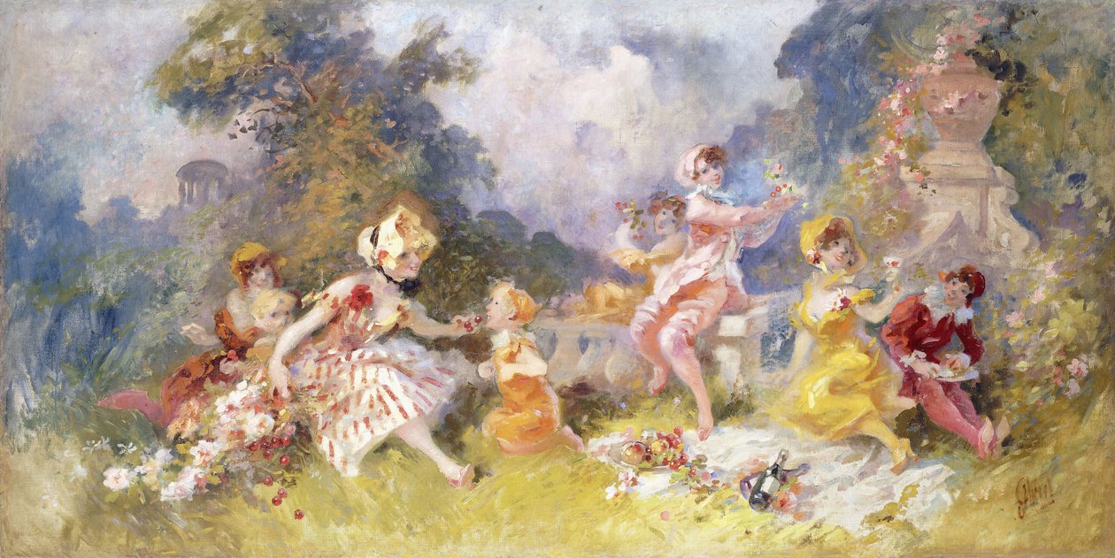 Desayuno sobre la hierba, c.1894 de Jules Cheret