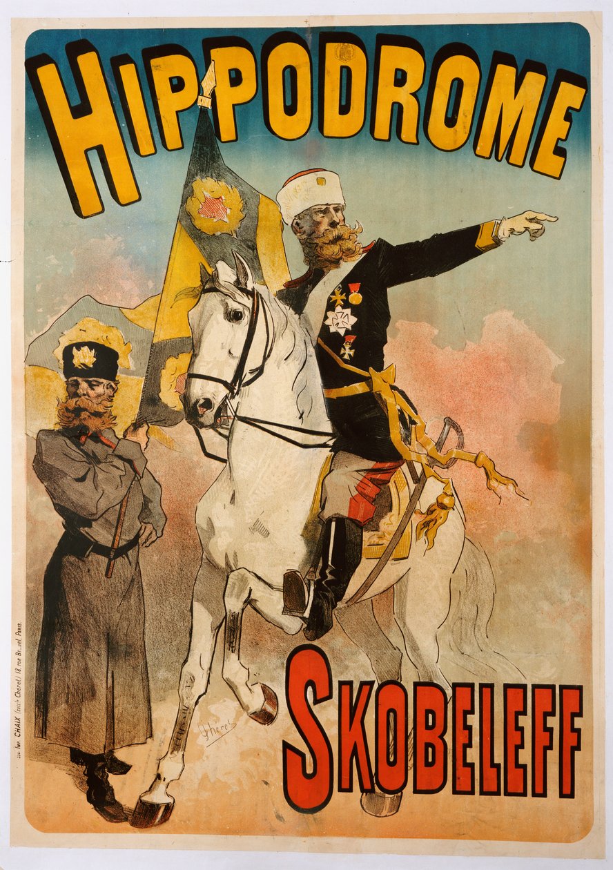 Póster publicitario de "Skobeleff" en el Hipódromo, 1895 de Jules Cheret