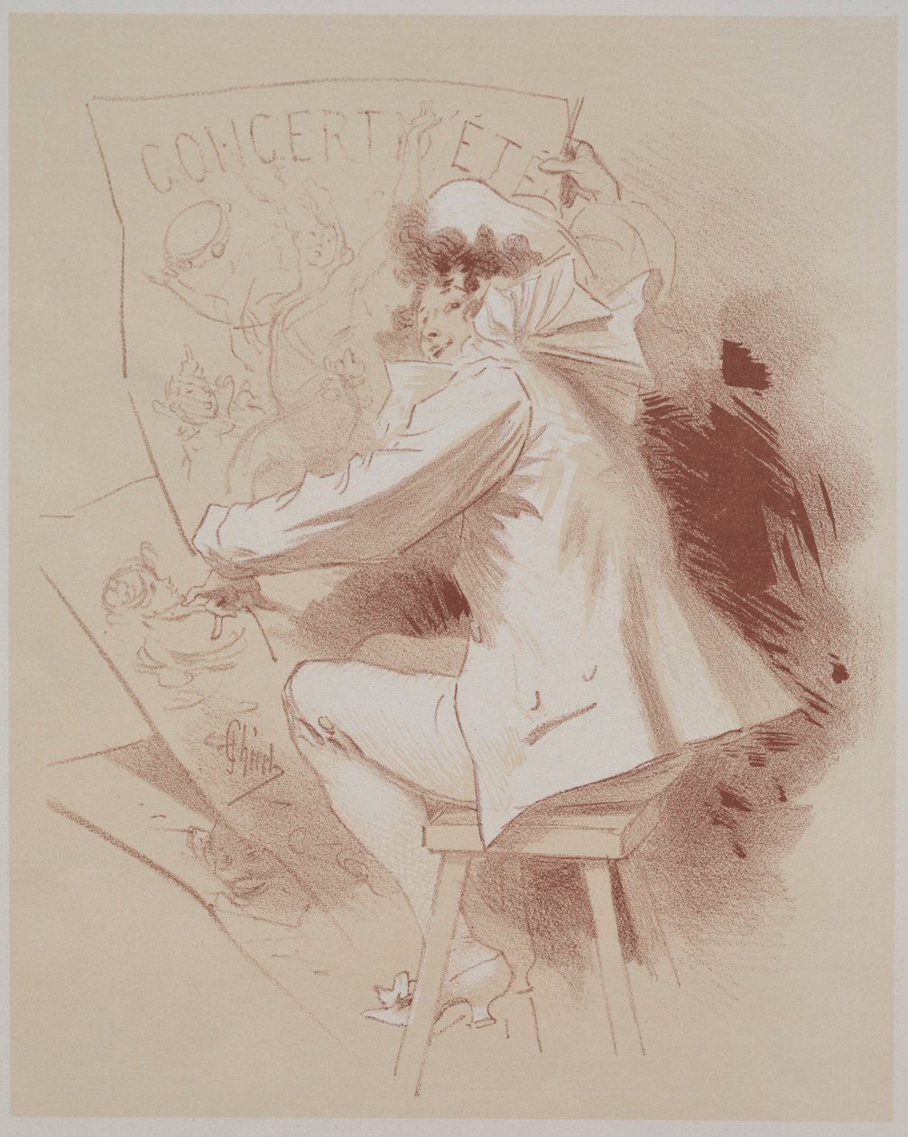 Concierto de verano, c. 1895-1900 de Jules Cheret