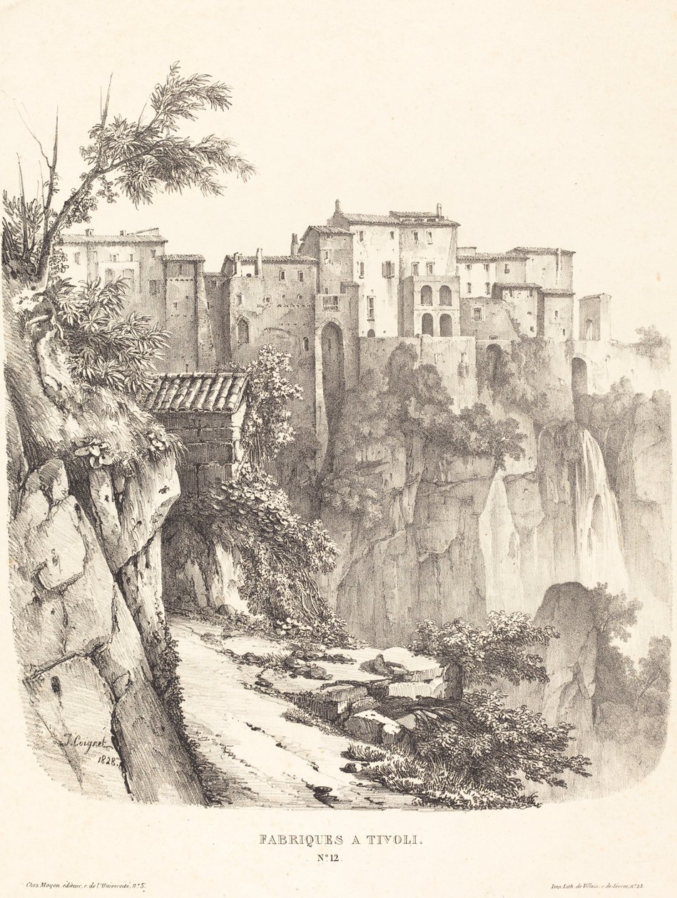 Edificios en Tívoli de Jules Coignet