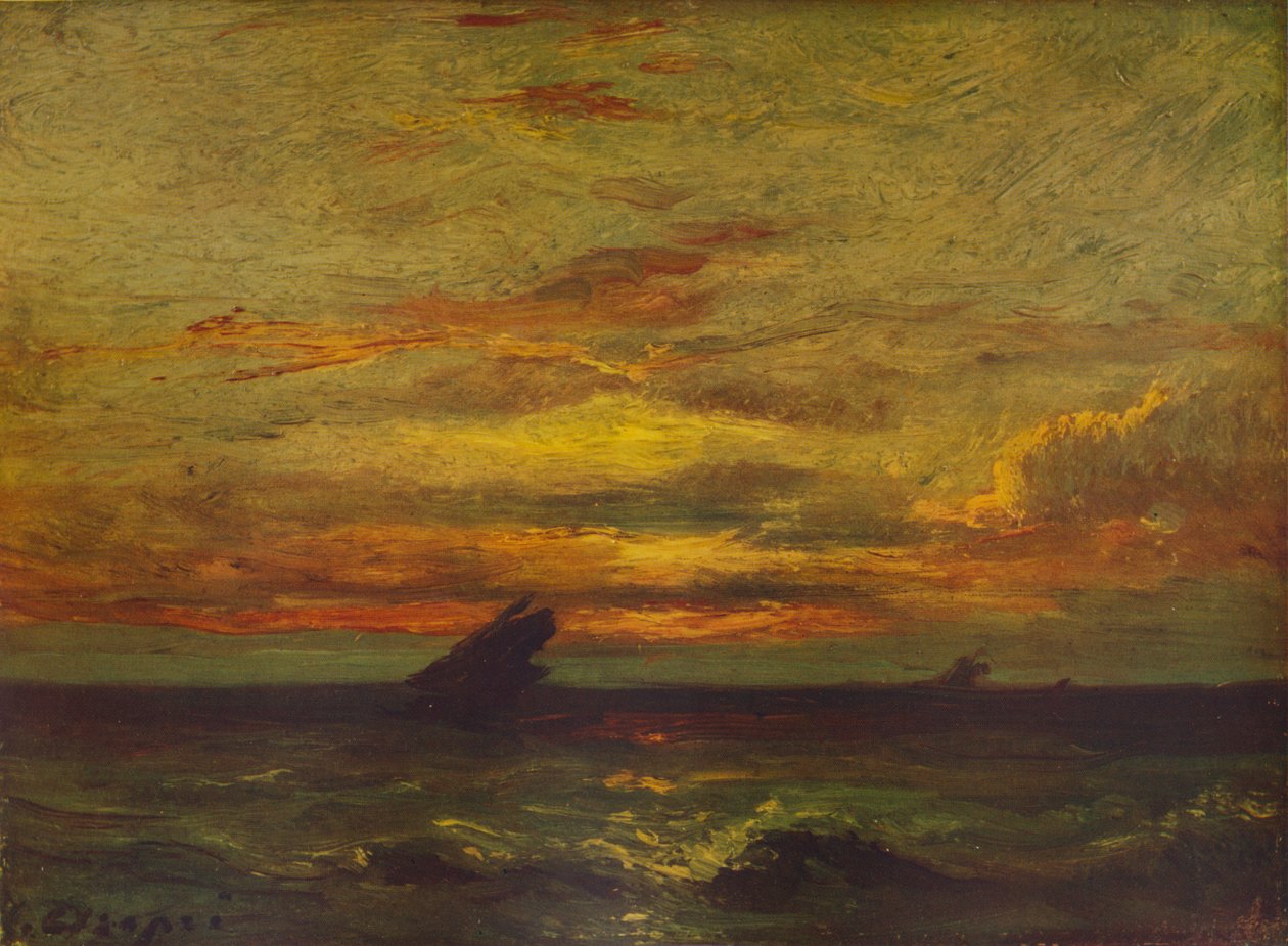Puesta de sol, c1879, 1938 de Jules Dupré