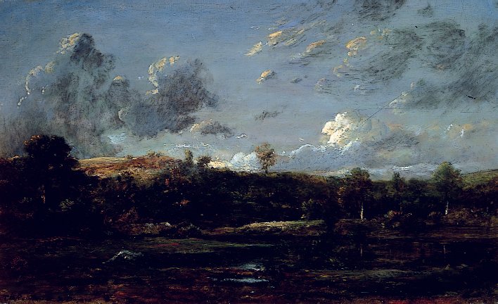 En las Landas, c.1841 (óleo sobre lienzo) de Jules Dupré