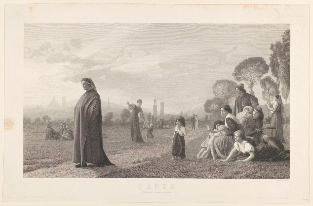 Dante, naar J.L. Gérôme de Jules Gabriel Levasseur
