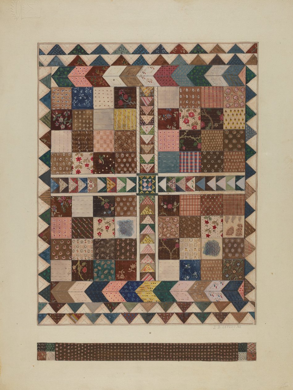 Colcha de cuna de retazos de Jules Lefevere
