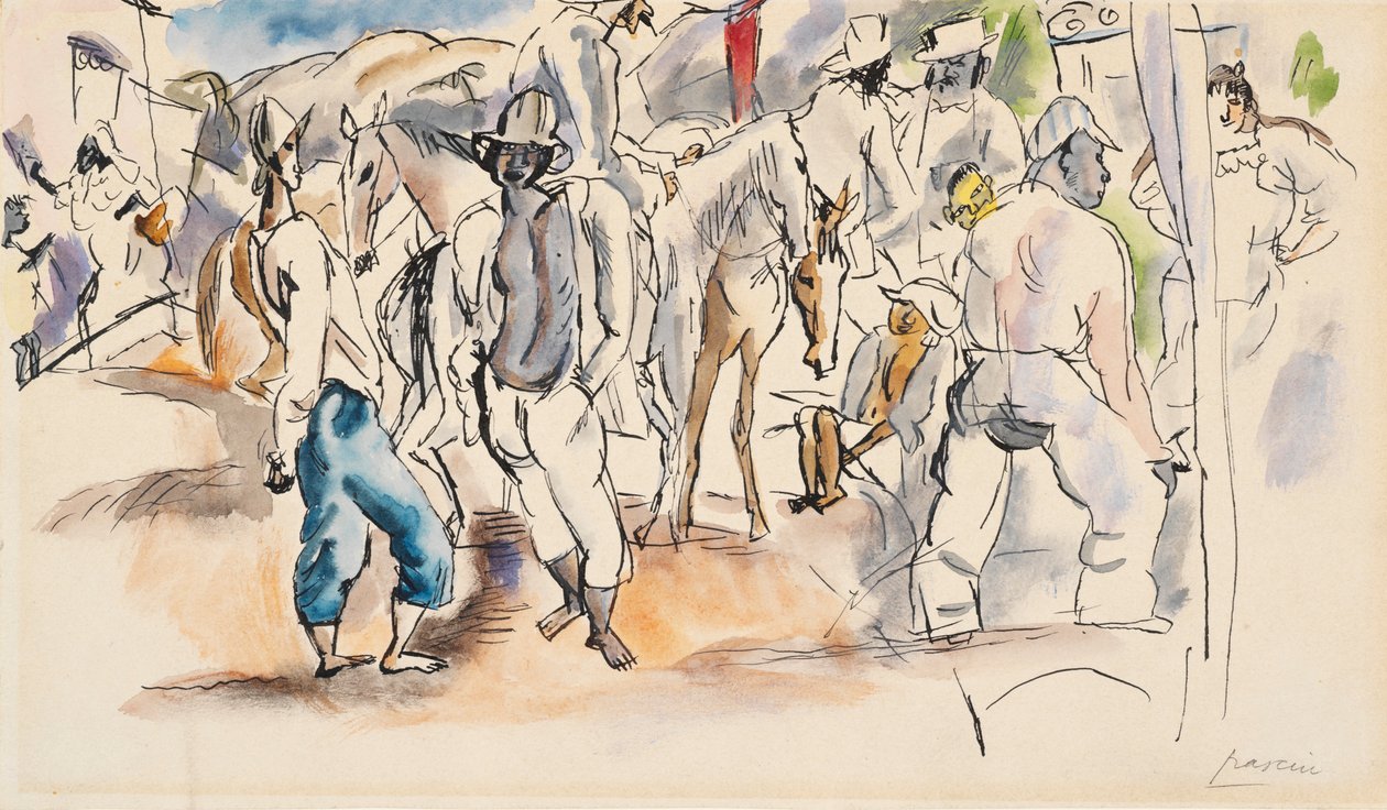figuras y caballos de Jules Pascin