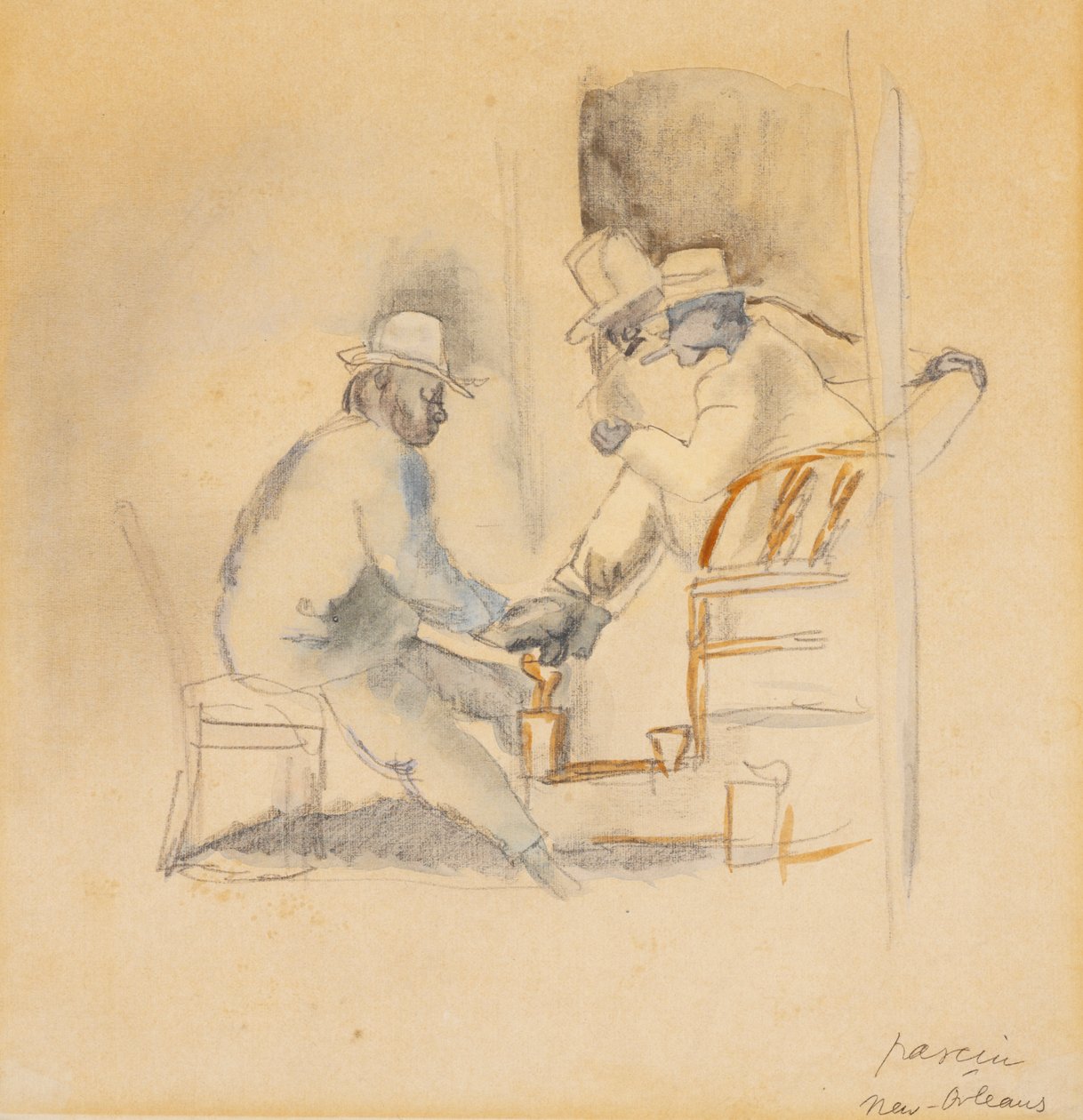 Lustrabotas en Nueva Orleans de Jules Pascin