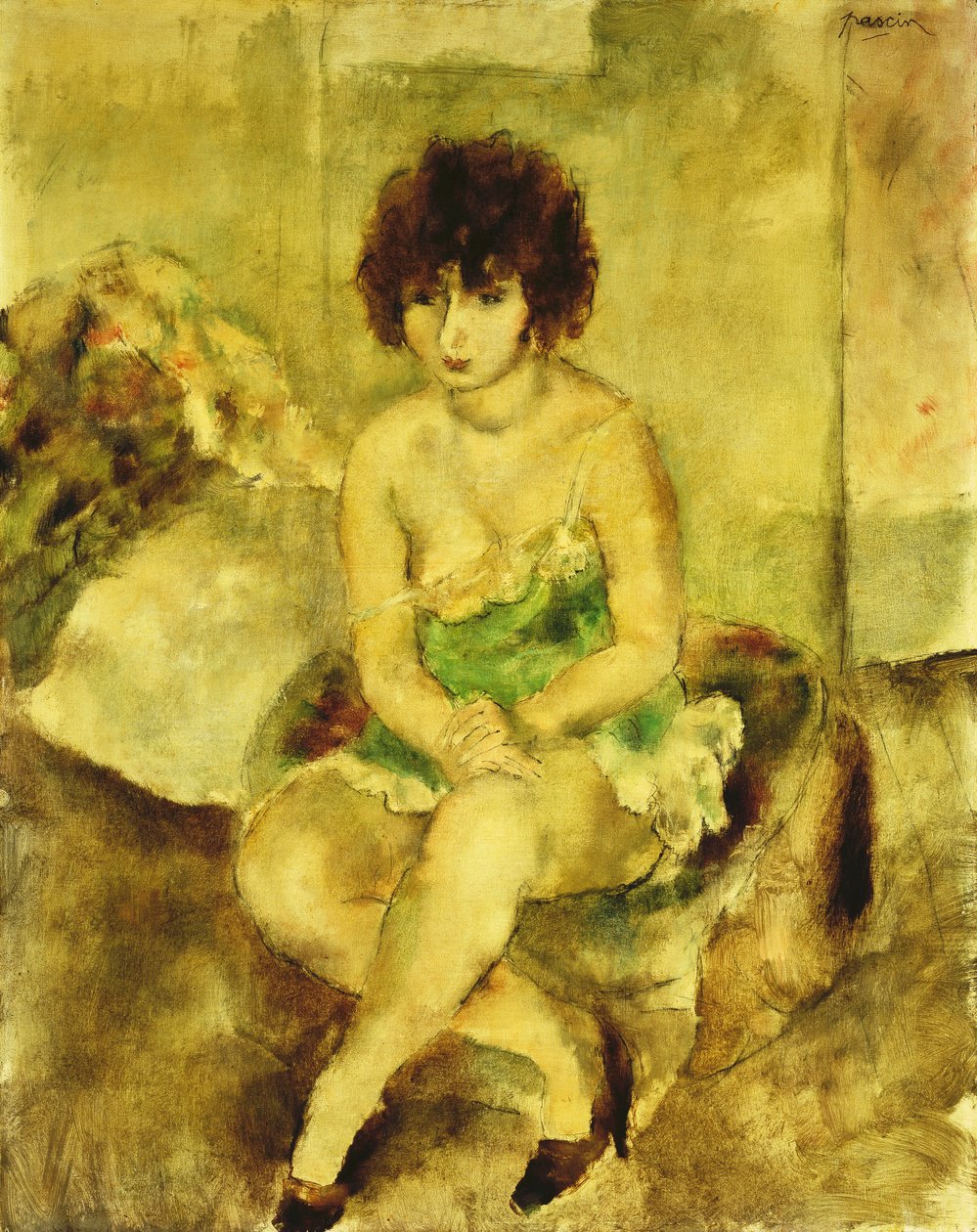 Retrato de Lucy Krohg, c.1925 de Jules Pascin