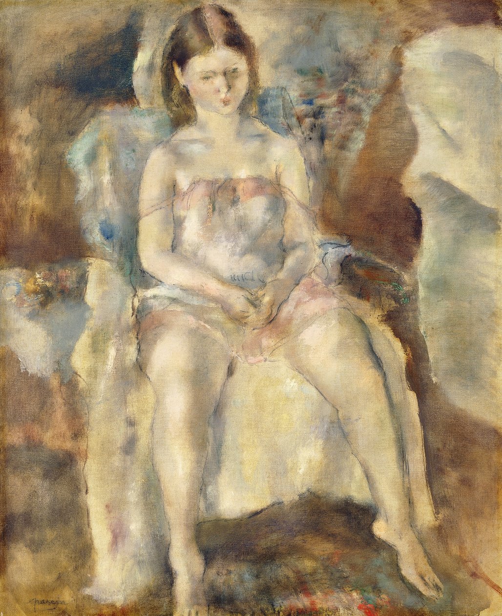 Niña sentada de Jules Pascin