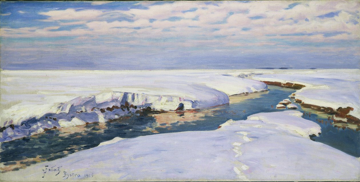 Paisaje de invierno, 1915 de Julian Falat