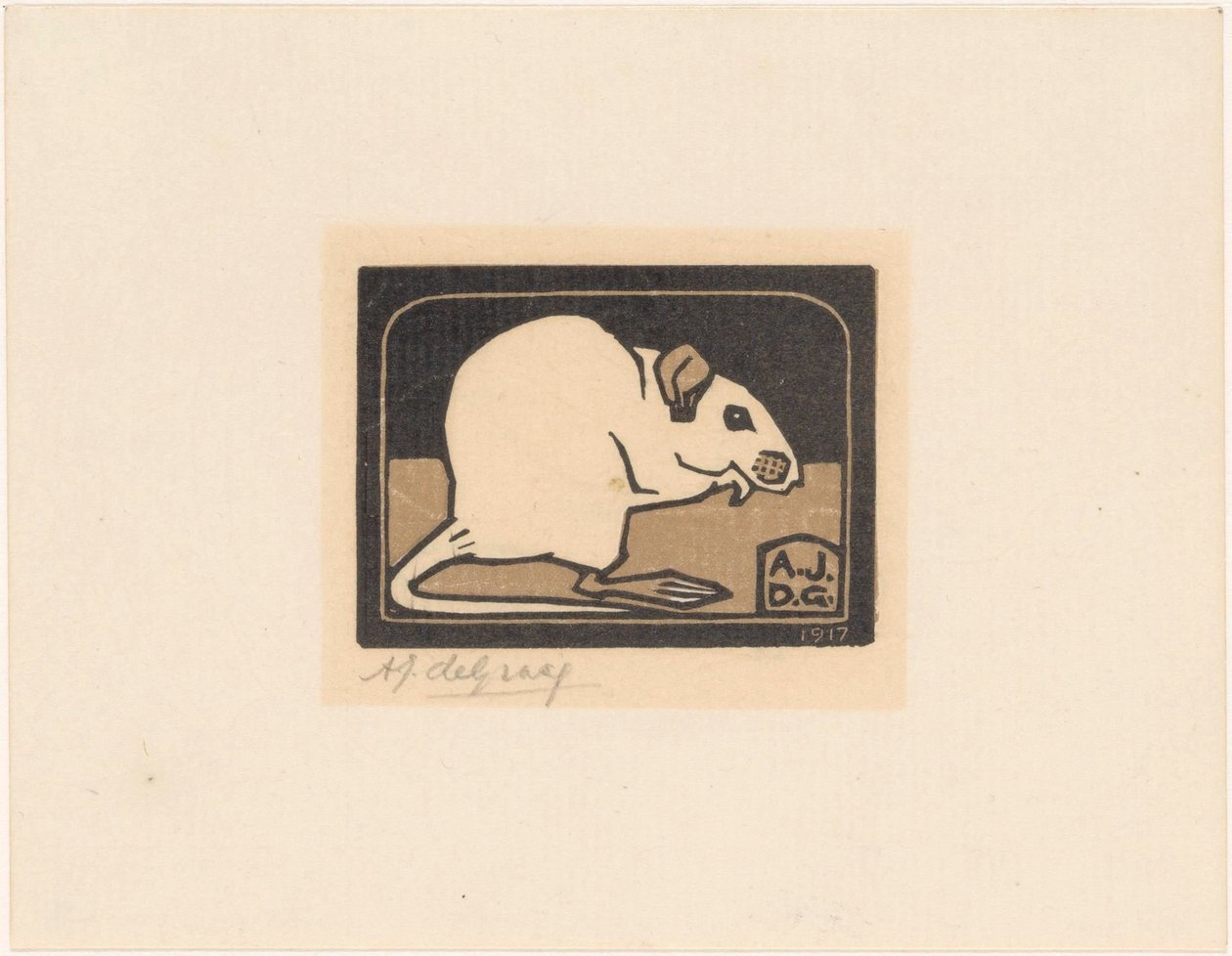 Ratón sentado de Julie de Graag (signed by artist)